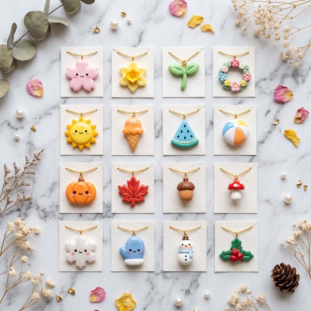 Colección de colgantes Muak con diseños de temporada